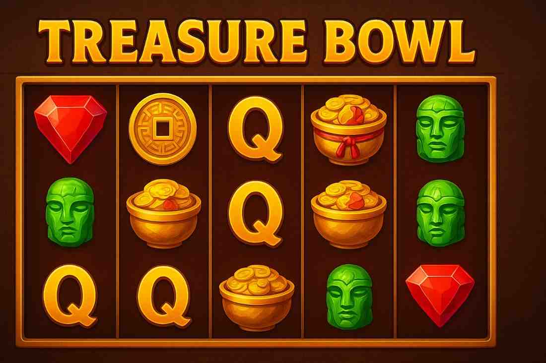 Treasure Bowl slot game com tema oriental disponível na plataforma 411LUCK